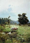 Serhii Vasylkivsky Cossack meadow oil painting artist